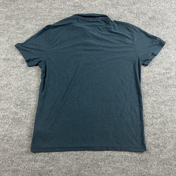 Vuori Polo Shirt Men Medium Blue Strato Tech Performance Stretch Super Soft Golf - Picture 3 of 6